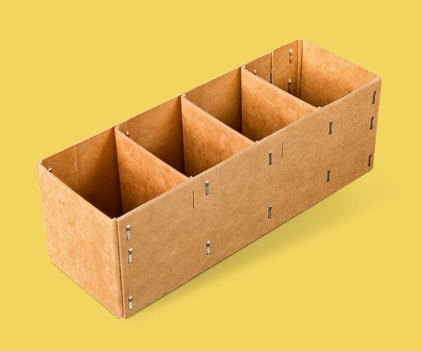 Two-compartment spare parts packaging box