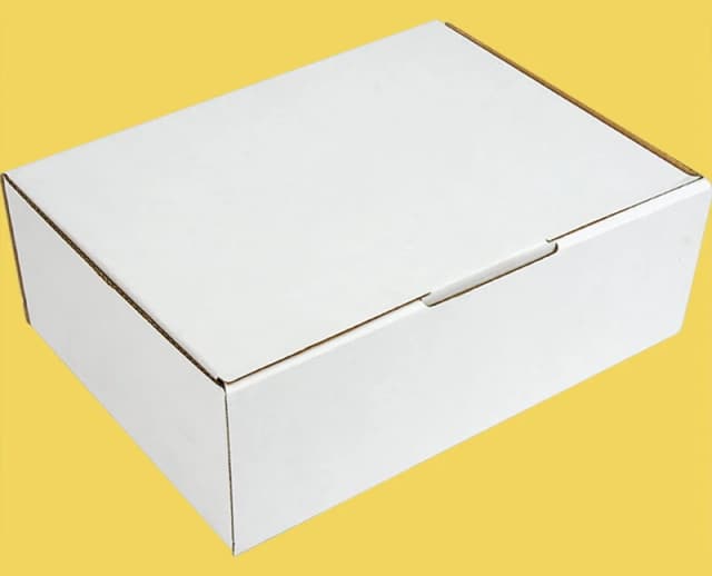 Plain white box for custom printing and branding