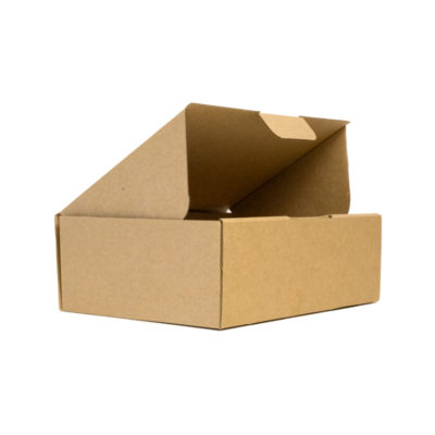 Small Mailing Box Brown Half Open Lid